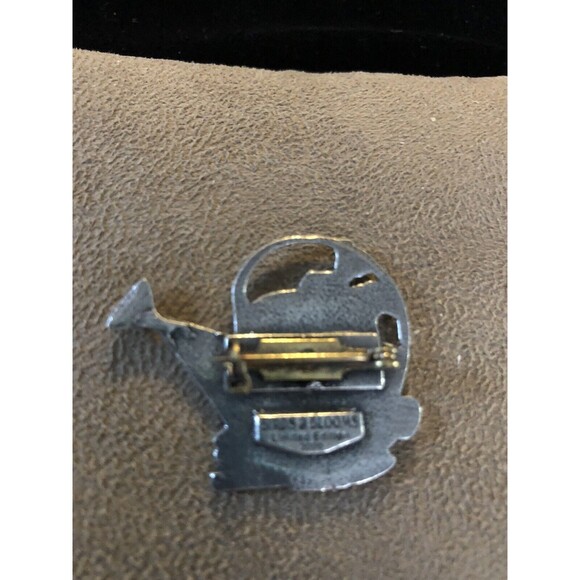 Birds & Blooms Limited Edition 2000 Pewter Watering Can Flower Brooch Pin - Picture 5 of 6